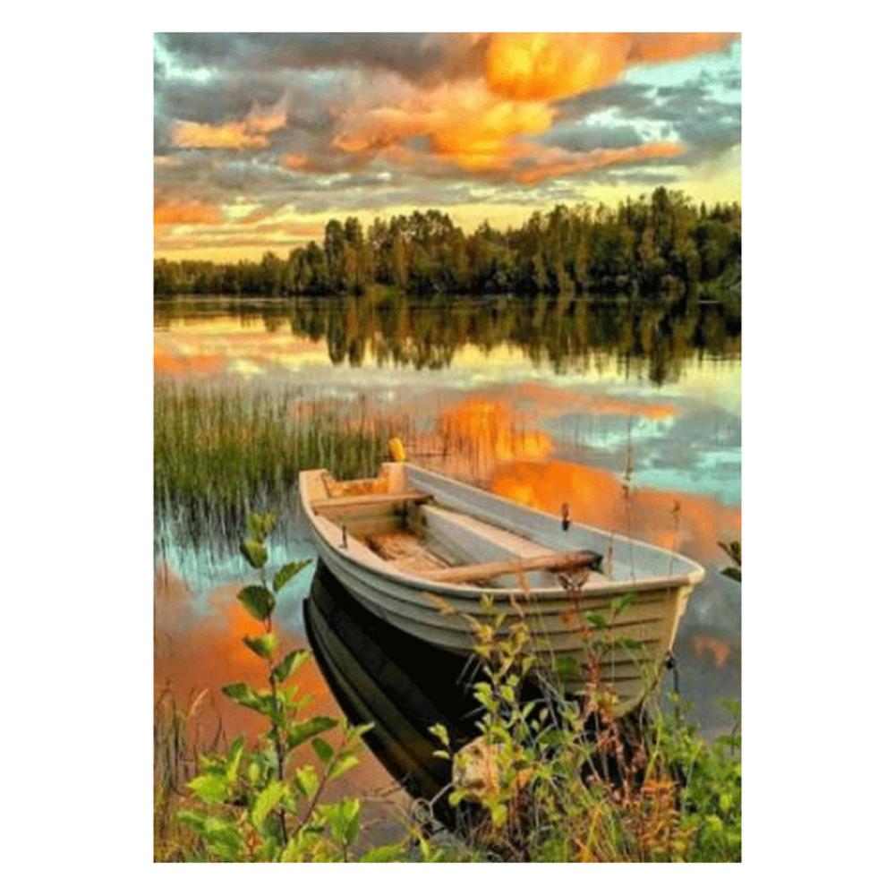 11CT Stamped Scenery Cross Stitch DIY Embroidery Threads Set Needlework