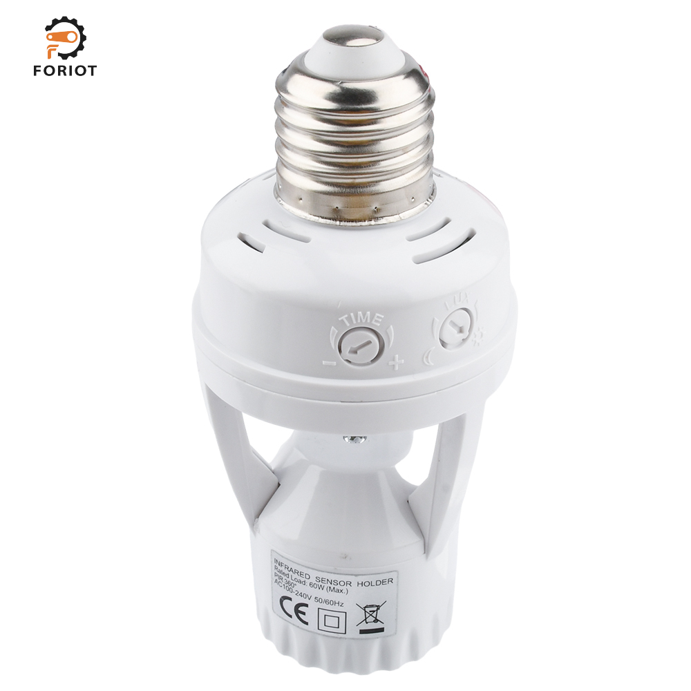 Foriot cảm biến chuyển động ổ cắm đèn thông minh vít trong ánh sáng bóng đèn ổ cắm E27 đèn cảm biến chuyển động Bóng đèn đèn tự động điều khiển cho nhà để xe