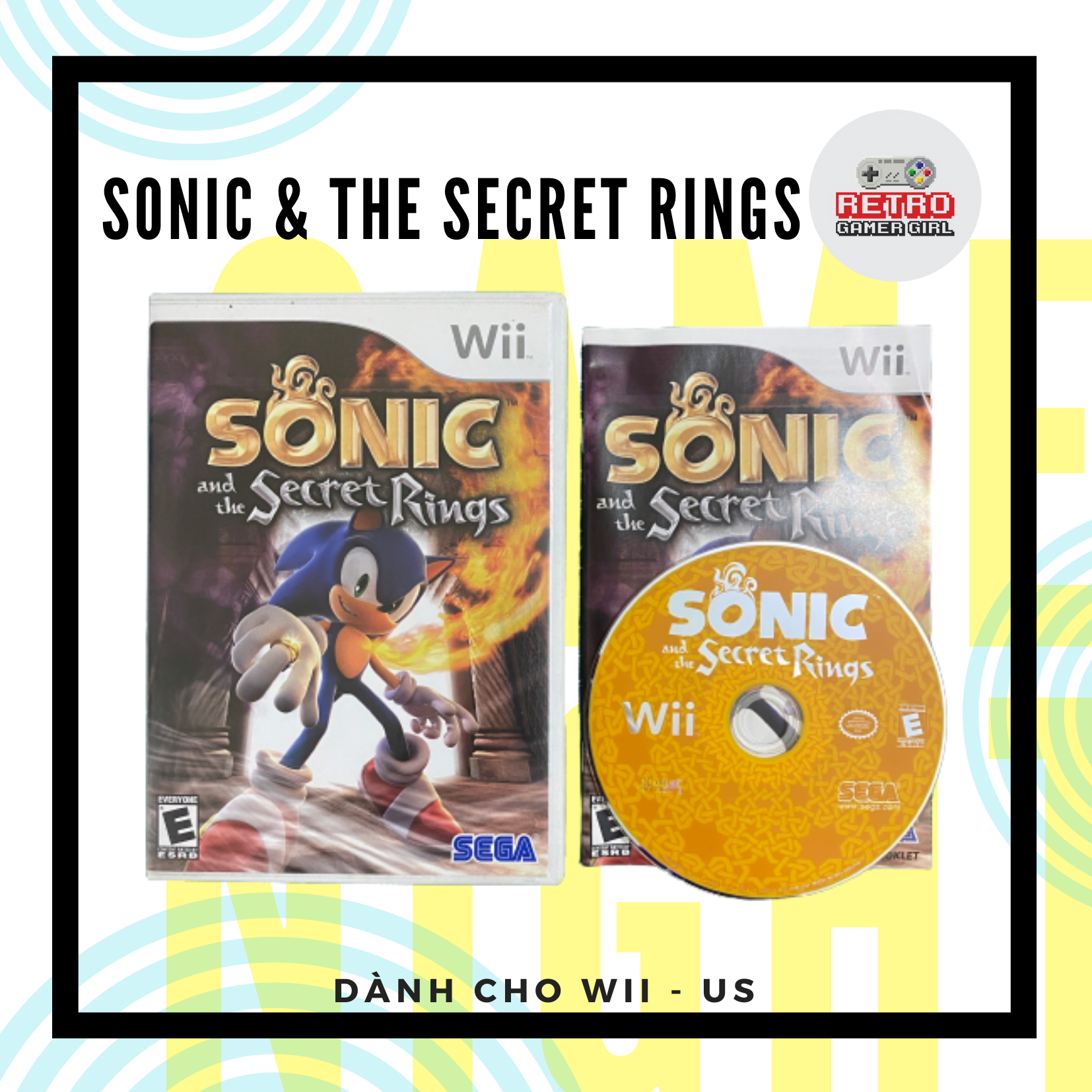 Đĩa game Sonic & the Secret ring Wii hệ US