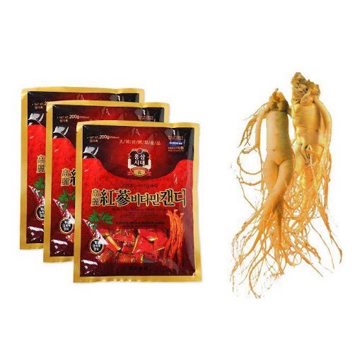 Kẹo Hồng Sâm vitamin Hàn Quốc 200g/gói