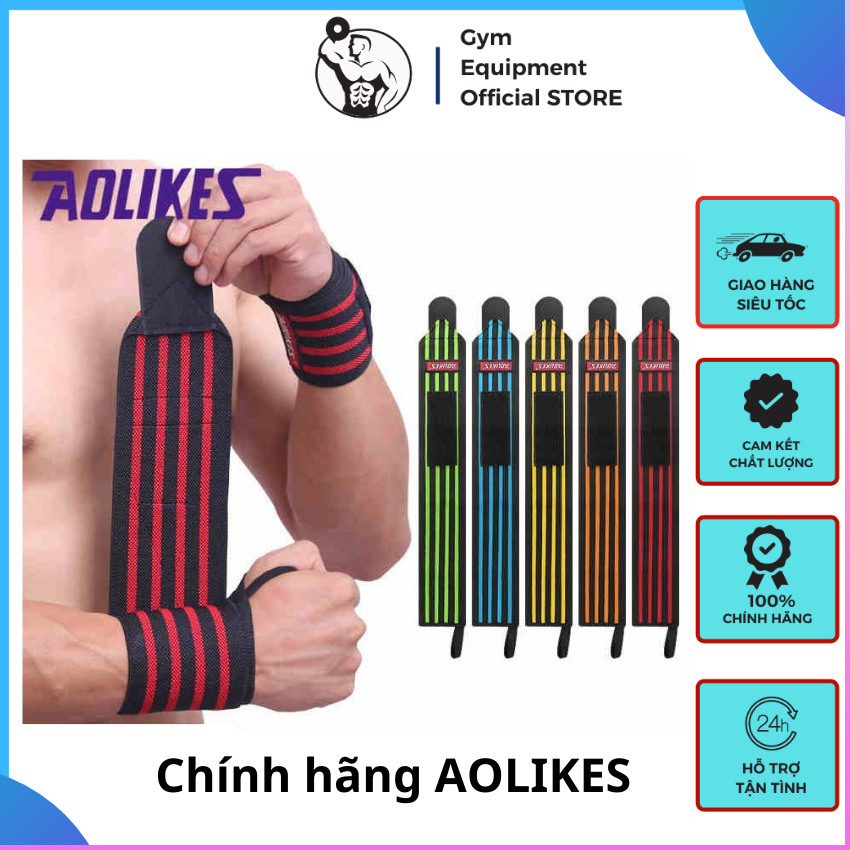 Băng quấn cổ tay, đai bảo vệ cổ tay chơi thể thao tập GYM chính hãng Aolikes G.E.O CH1