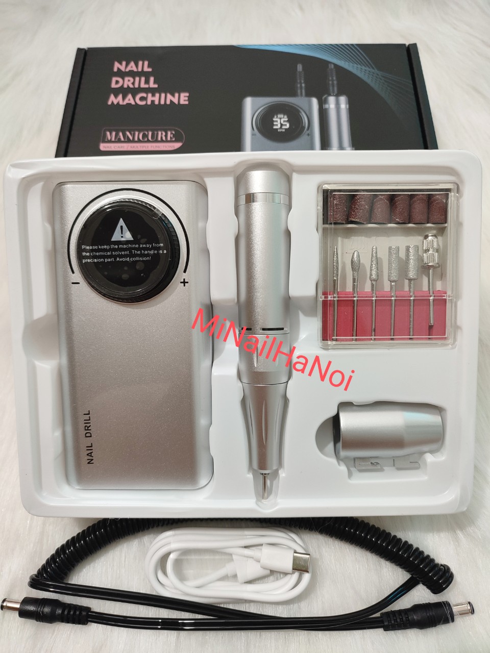 Máy mài tích điện Nail Drill V-201 35000 / vòng / phút tích điện 6-8 tiếng máy siêu khỏe