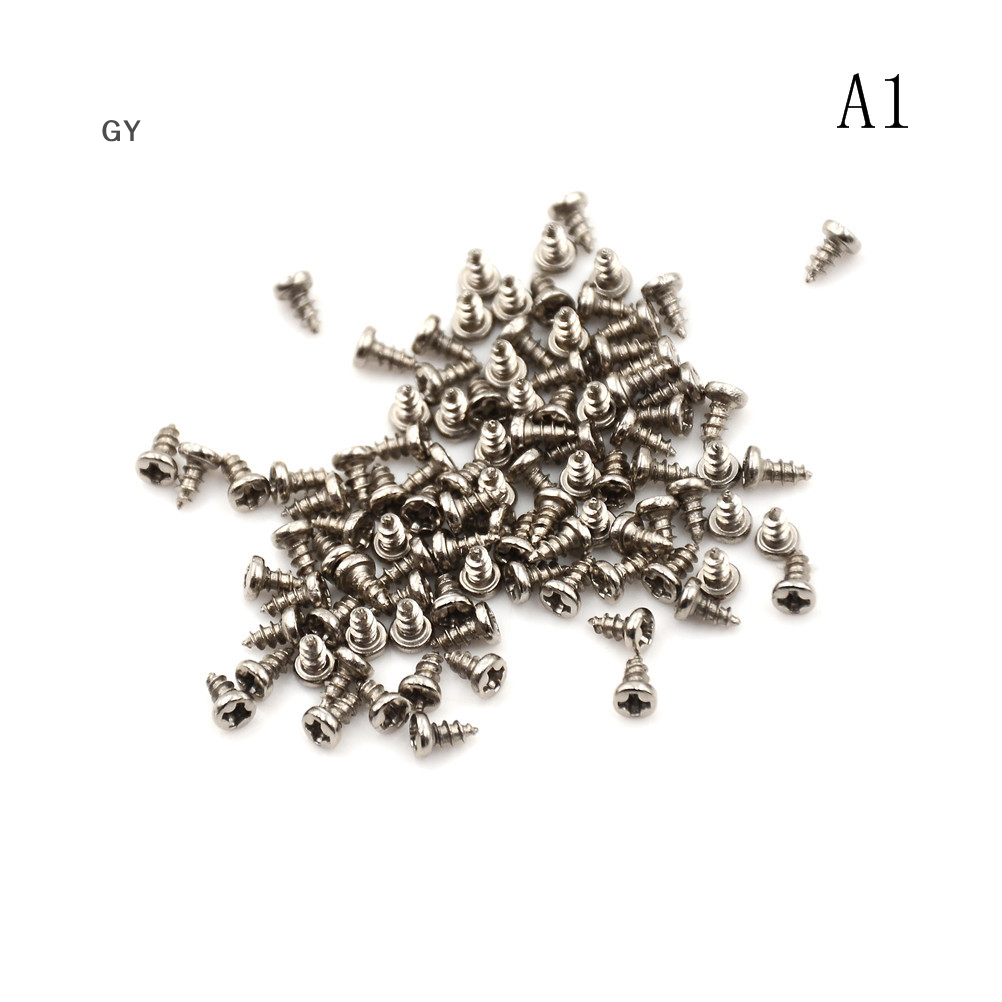 GY 100pcs M2 Screw Thread Diameter Round Head Cross Screws Self Tapping Screw