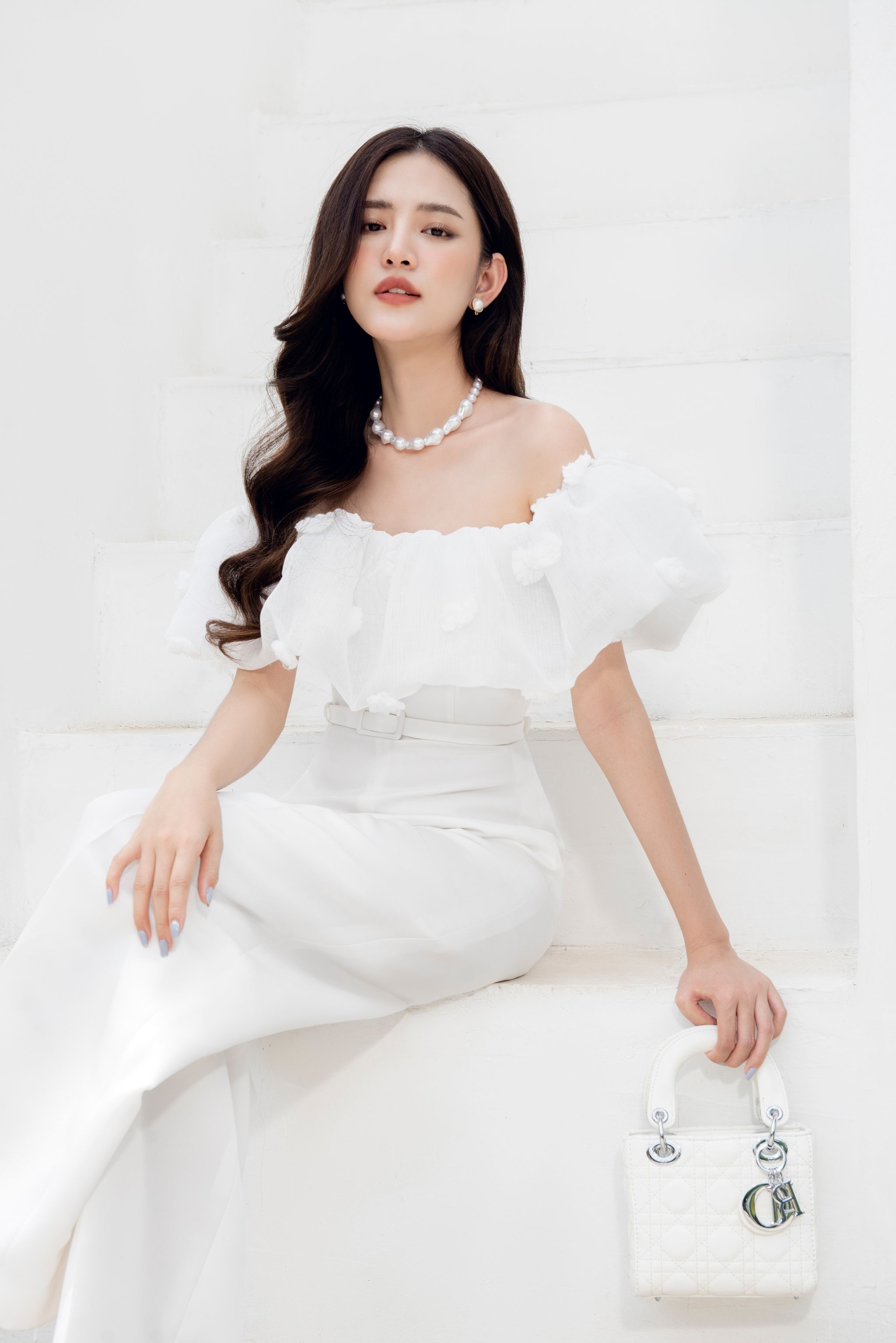 LARMES - Darius Ruffle Shoulder Jumpsuit