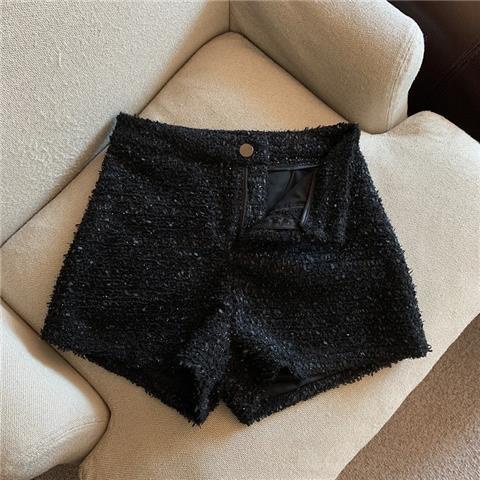 Quần short len lưng cao ống rộng phong cách hàn quốc thời trang thu đông cho nữ
