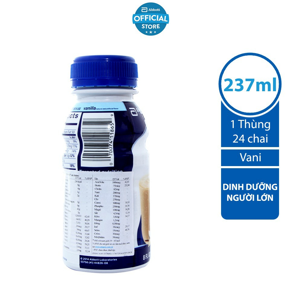 (HSD T10-2026) Lốc 6 Chai Sữa nước Ensure Original Vani (237ml).