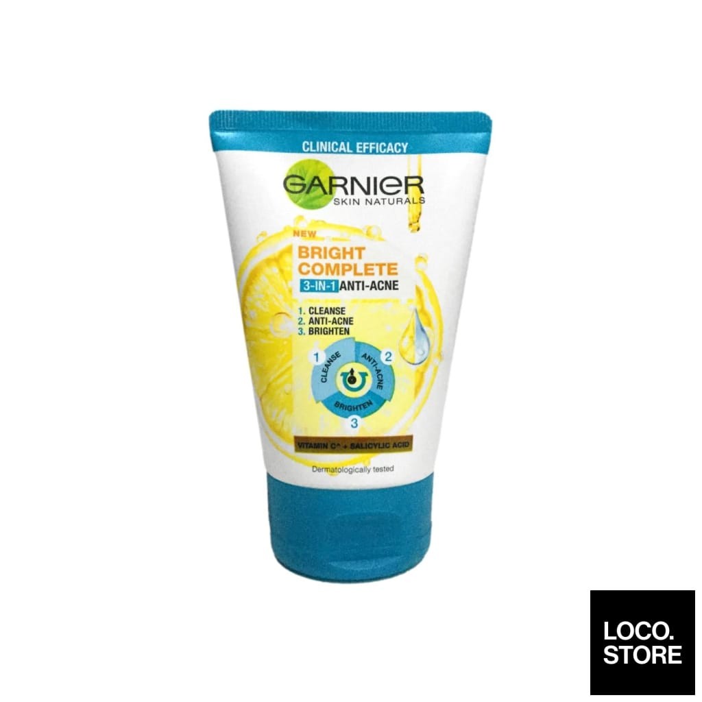 Garnier Bright Complete 3in1 Anti Acne Facial Wash 90ml Lazada