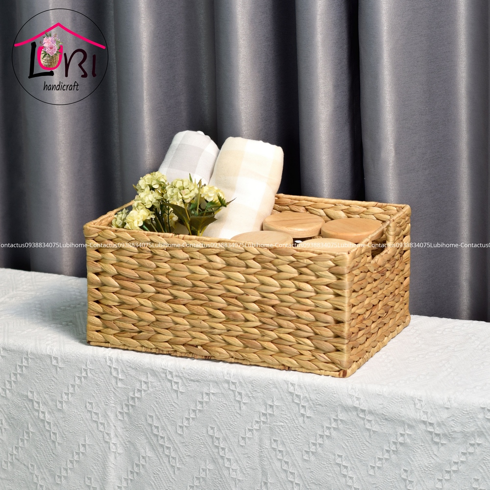 [Lubi Home] - Sọt đựng đồ lục bình hình chữ nhật bộ 3 - set basic