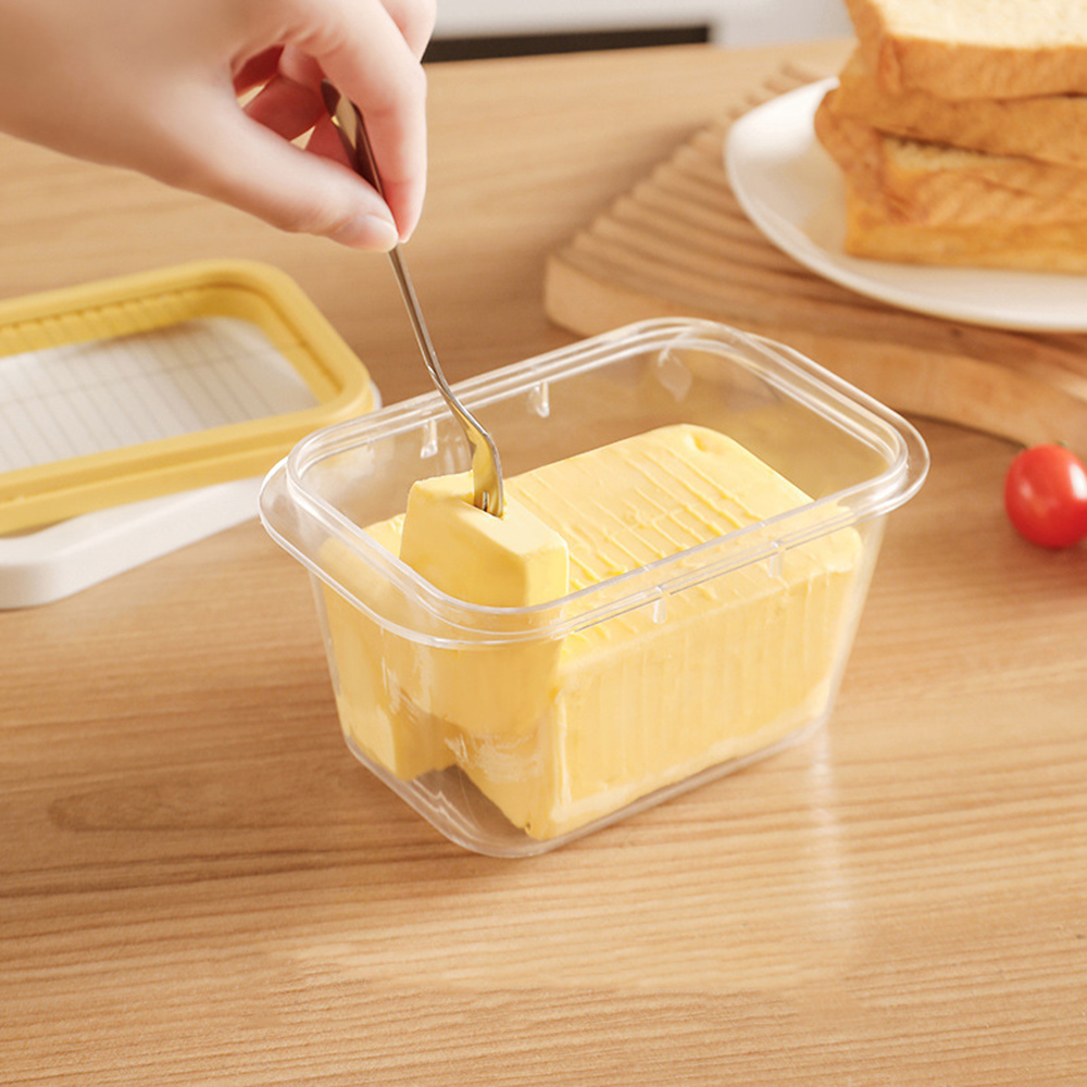 Fridge Cheese Storage Rectangular Plastic Container Lid-covered Storage Container Rectangular Cheese Keeper Plastic Butter Box