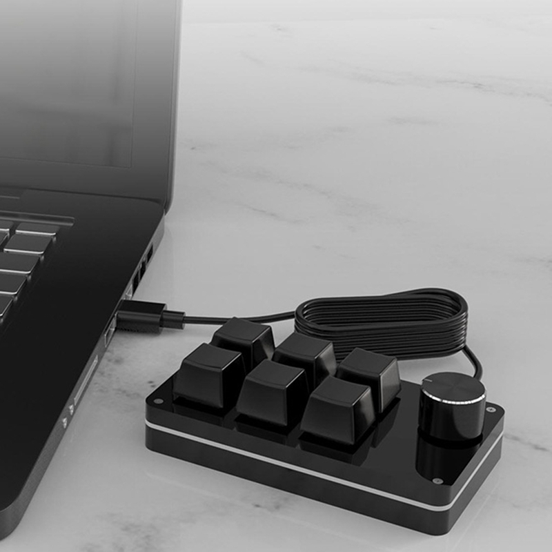 6 Keys USB Custom Mechanical Keyboard RGB Macro Keyboard Programming Macro Gaming Photoshop Keypad