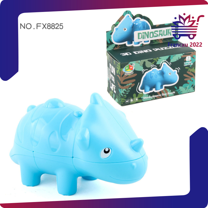 2*2 Stickerless Children Decompression Magic Cube Toy Fun Dinosaur Puzzle Cube