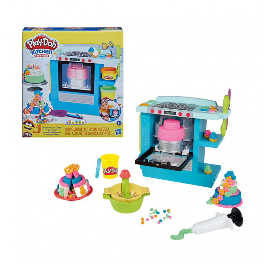 Play-Doh Kitchen Creations Rising Cake Oven Playset, Includes 5 Cans