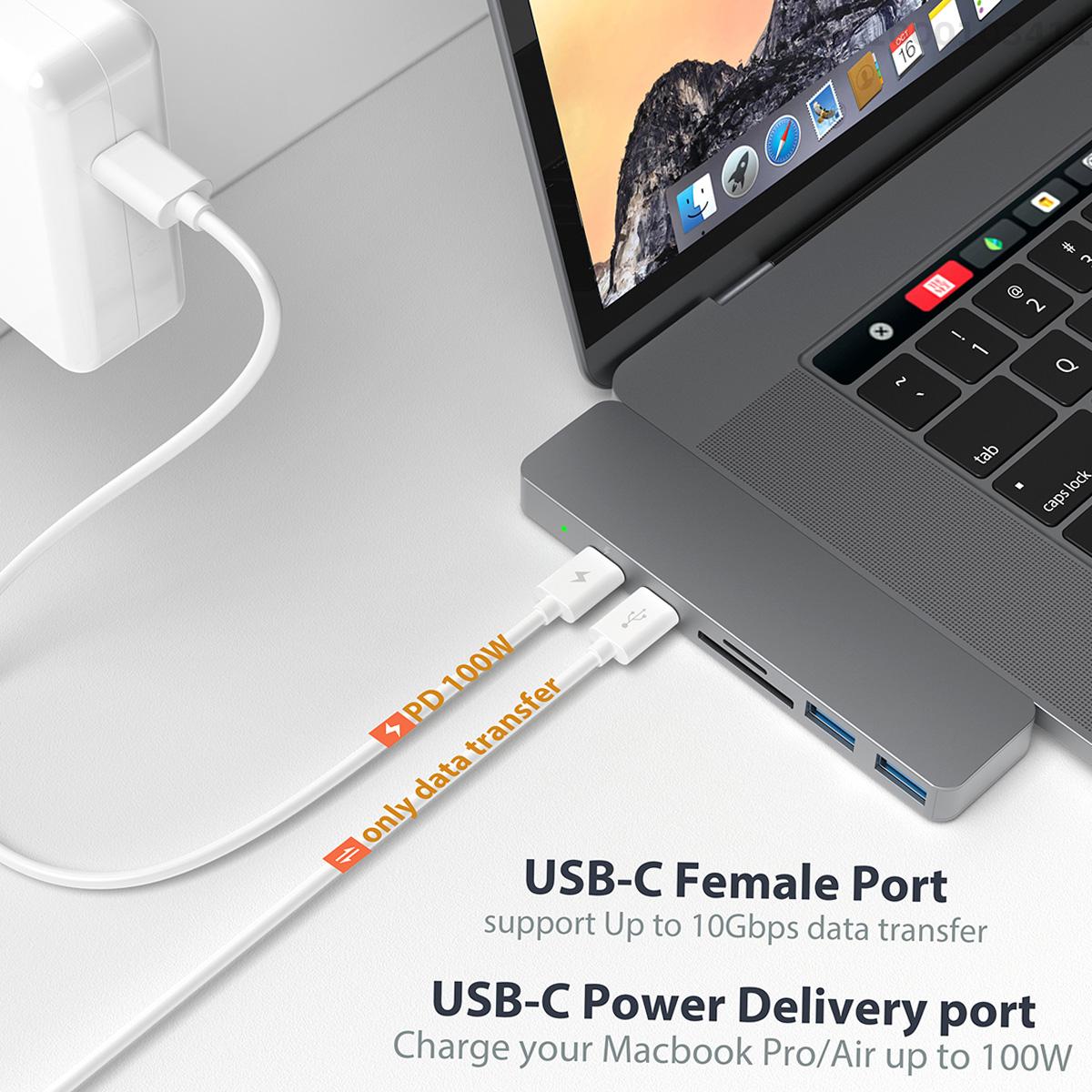 dodocool USB-C Hub Aluminum Alloy 7-in-1 Multiport Hub
