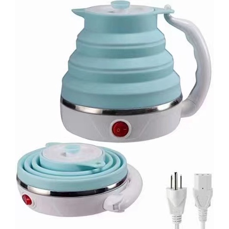 Silicone Travel Folding Electric Kettle 0.5 Liter Mini Collapsible Foldable  Tea Water Kettle