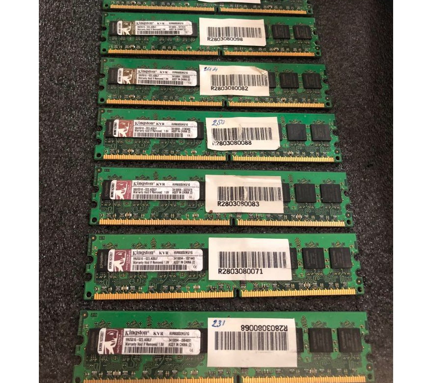 RAM DDR2 1GB BUSS 667 & 800 - BẢO HÀNH 1 THÁNG