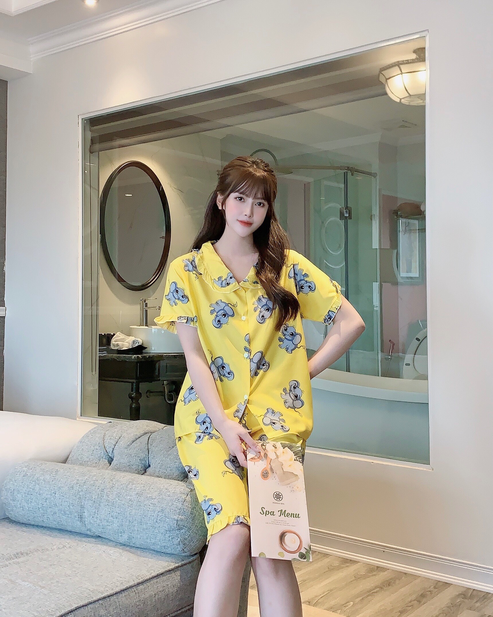 [3 size 46-70kg] Đồ bộ LỤA LỬNG BÉ VOI TIỂU THƯ MỀM MỊN DỄ THƯƠNG thời trang