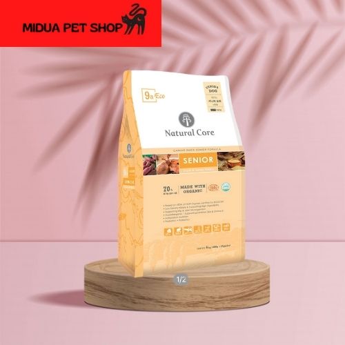 [Hoàn Tiền 10%] 1kg THỨC ĂN HỮU CƠ NATURAL CORE CHO CHÓ GIÀ THỊT VỊT