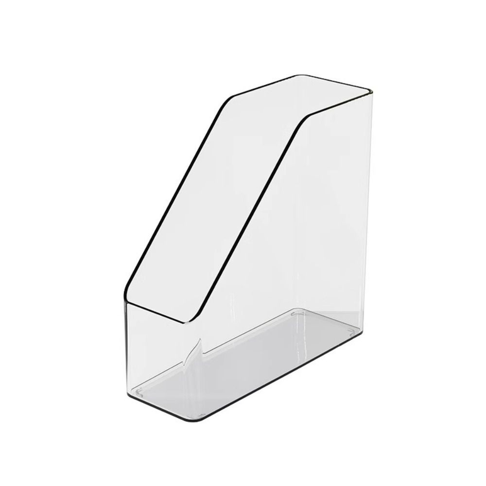 Display Stand Transparent Desk Folder Storage Bin PET Vertical File ...