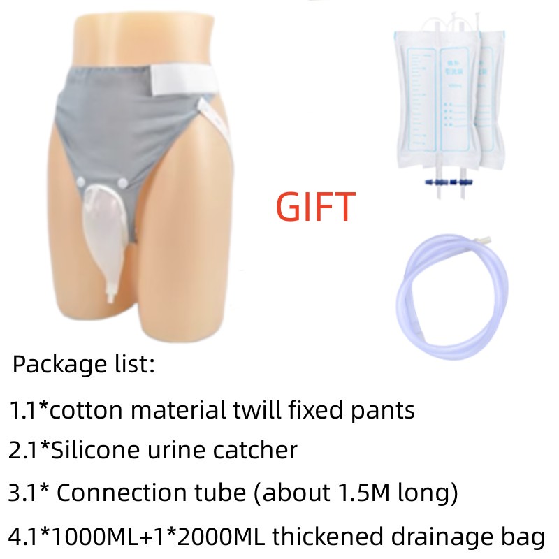 Silicone urine collector bedside urinal for men and women urinal incontinence leakproof urinal