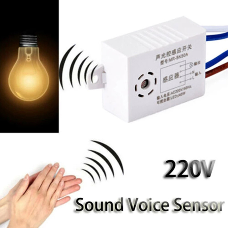 NCVHRT 220V Voice Sensor Switch Indoor Intelligent Auto On Off Lights Switch Detector