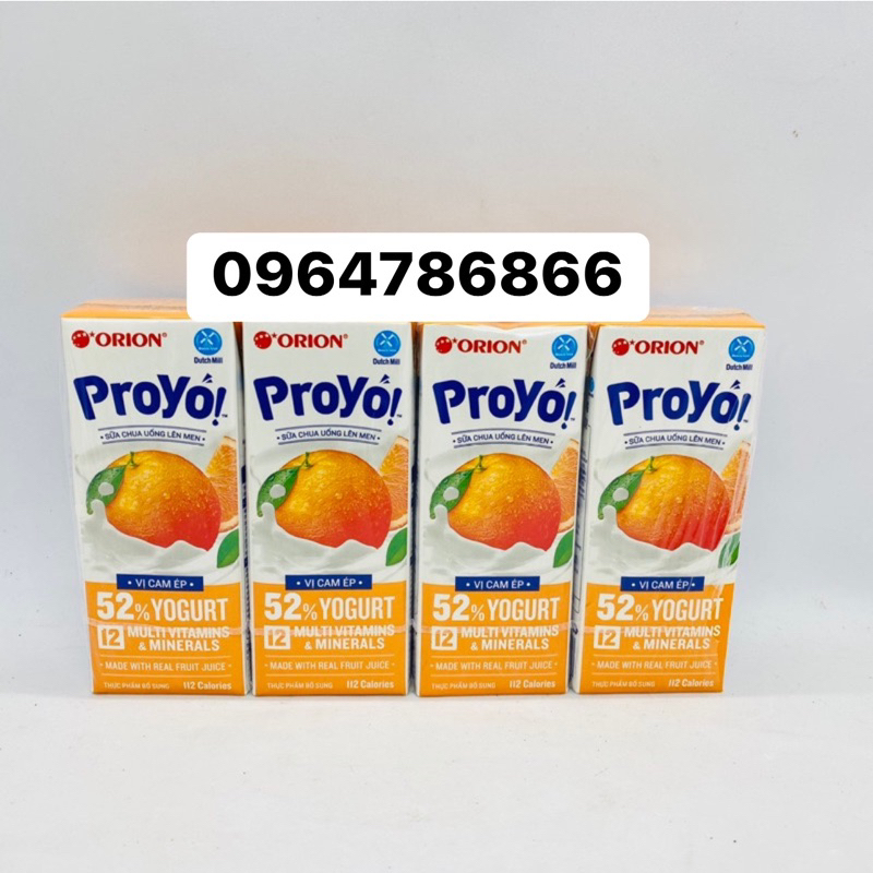 (Chính Hãng)Lốc 4 hộp Sữa ORION Proyo x 180ml