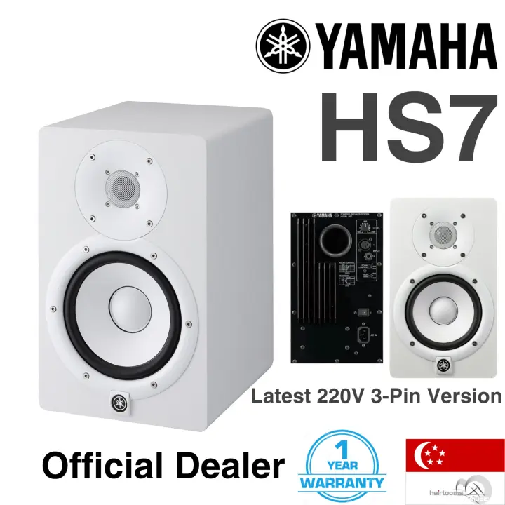Yamaha Hs7 Powered Monitor Speaker 1 Unit White Lazada Singapore