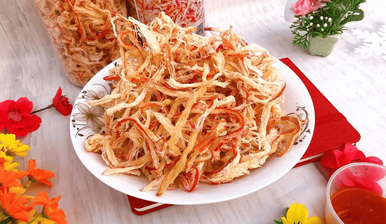 Combo 2 hũ (300g/hũ) Mực Xé Sợi Hấp Nước cốt dừa MAXIFOOD