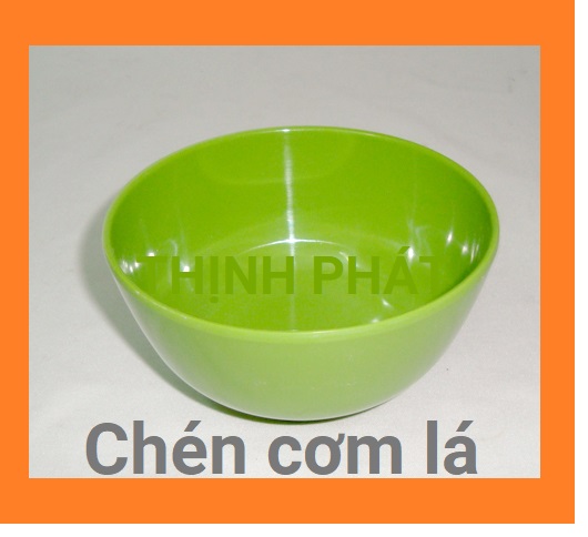 Bộ 10 chén cơm nhựa xanh lá - bát cơm lá melamine cao cấp fataco hàng chính hãng