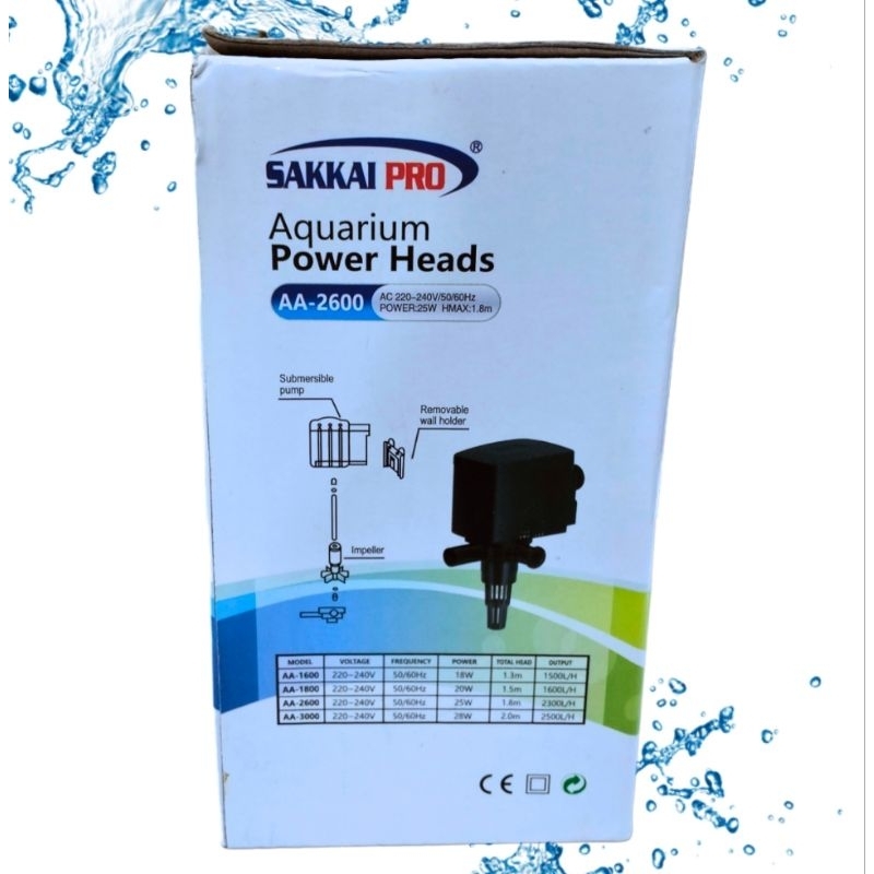 SAKKAI PRO AA 2600 Pompa Aquarium Kolam Submersible pump