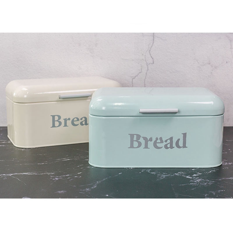 (C G K Vintage Bread Box Cupboard Iron Snack Box Desktop Finishing Dust-Proof Storage Box Storage Bin Keeper Food Kitchen Shelf Décor