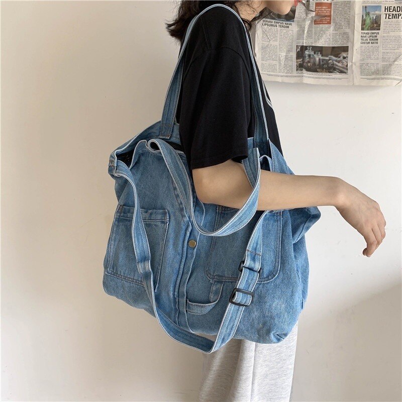 Túi Xách Vải Jeans Thời Trang Cho Nữ