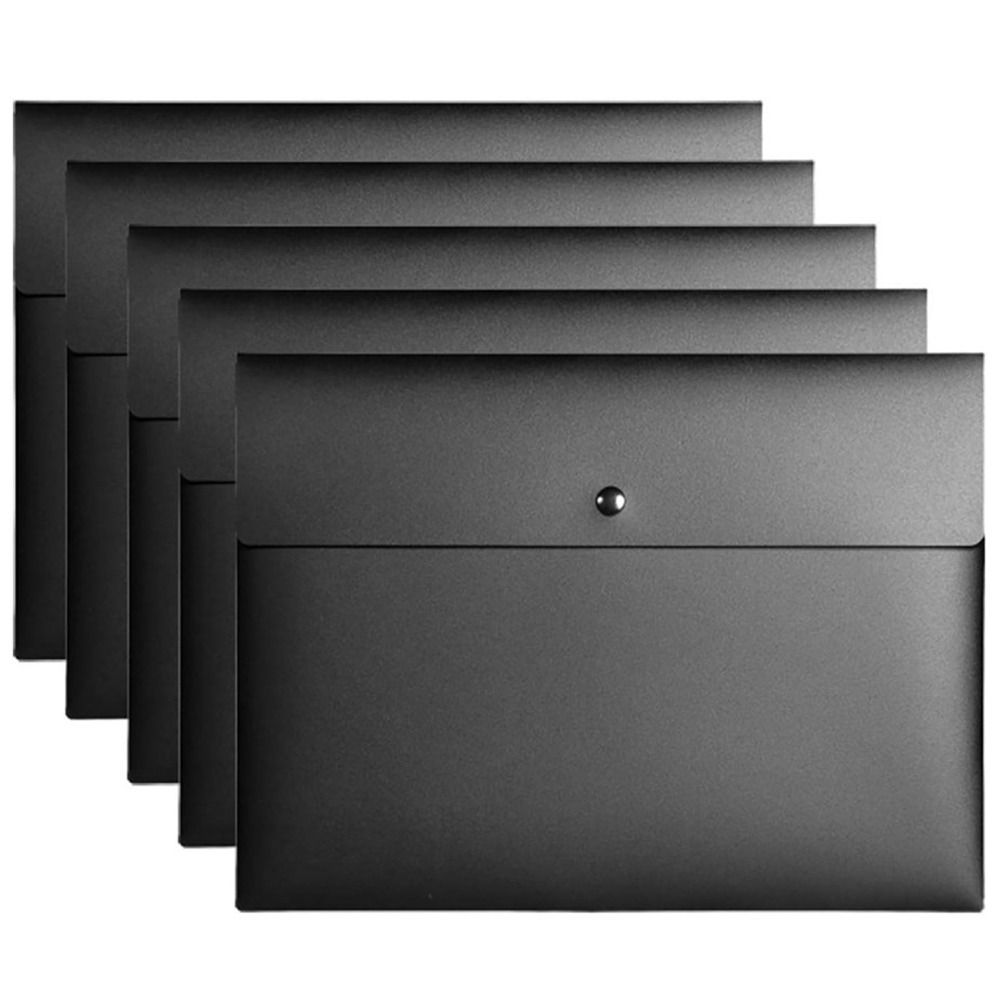 MMLUCK 1pc A4/A5 With Snap Button Closure File Folders Pouch Cosmetic Makeup Bags Document Organiser Folder Archive Folder File School Office Supplies