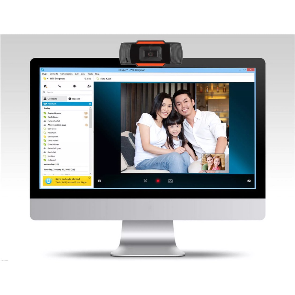 (BH12T) Webcam Có Mic - Webcam Máy Tính 720P Dùng Cho PC , Laptop - Bảo Hành 12 Tháng