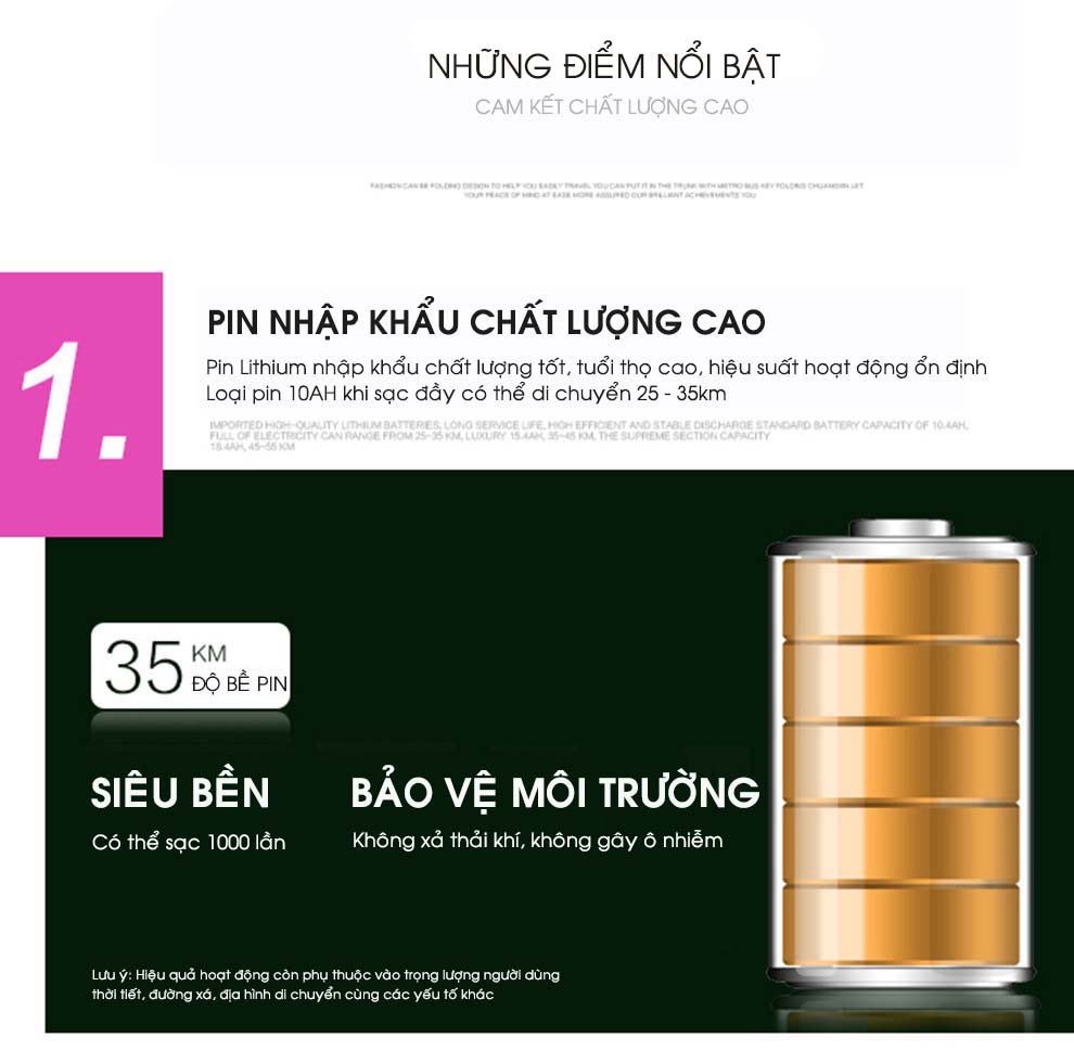 Xe Điện Gấp Gọn Mini E-SCOOTER bánh 8inch (Có Giảm Sóc Trước/ Tặng Ghế Em Bé/ Ác Quy 24V-12A)