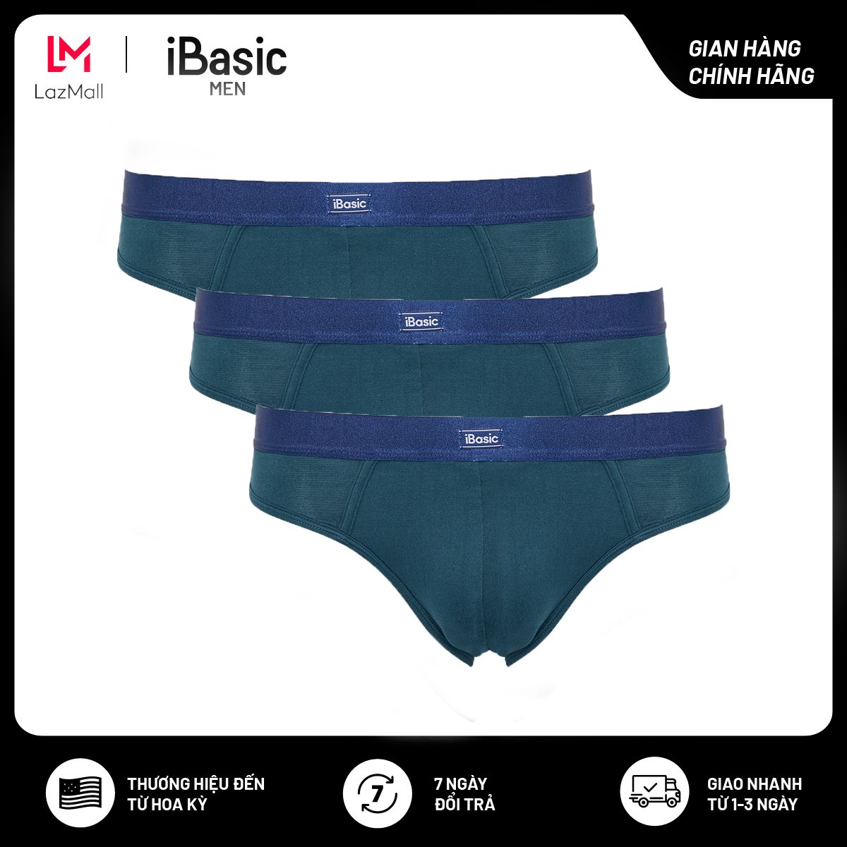 Combo 3 quần lót nam thun Brief iBasic PANM090