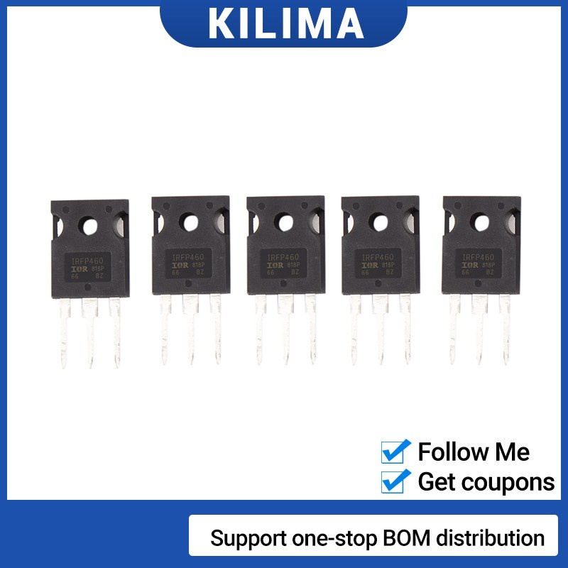 5pcs original power mosfet irfp460 20a 500v n-channel transistor to-247
