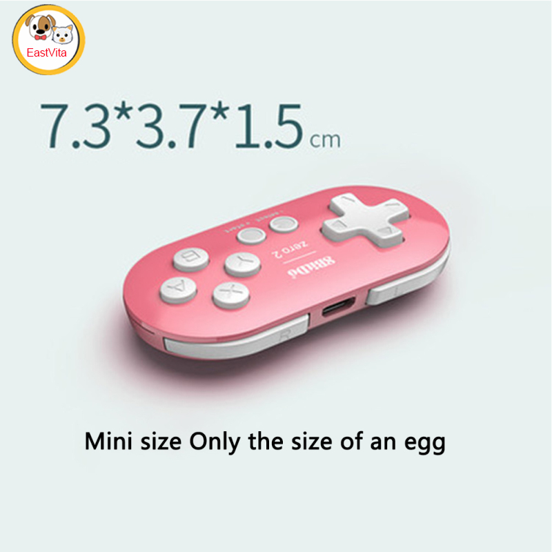 8bitdo Zero 2 Wireless Bluetooth-compatible Gamepad Mini Handle Game Controller Mobile Computer Painting Ns Game Joystick