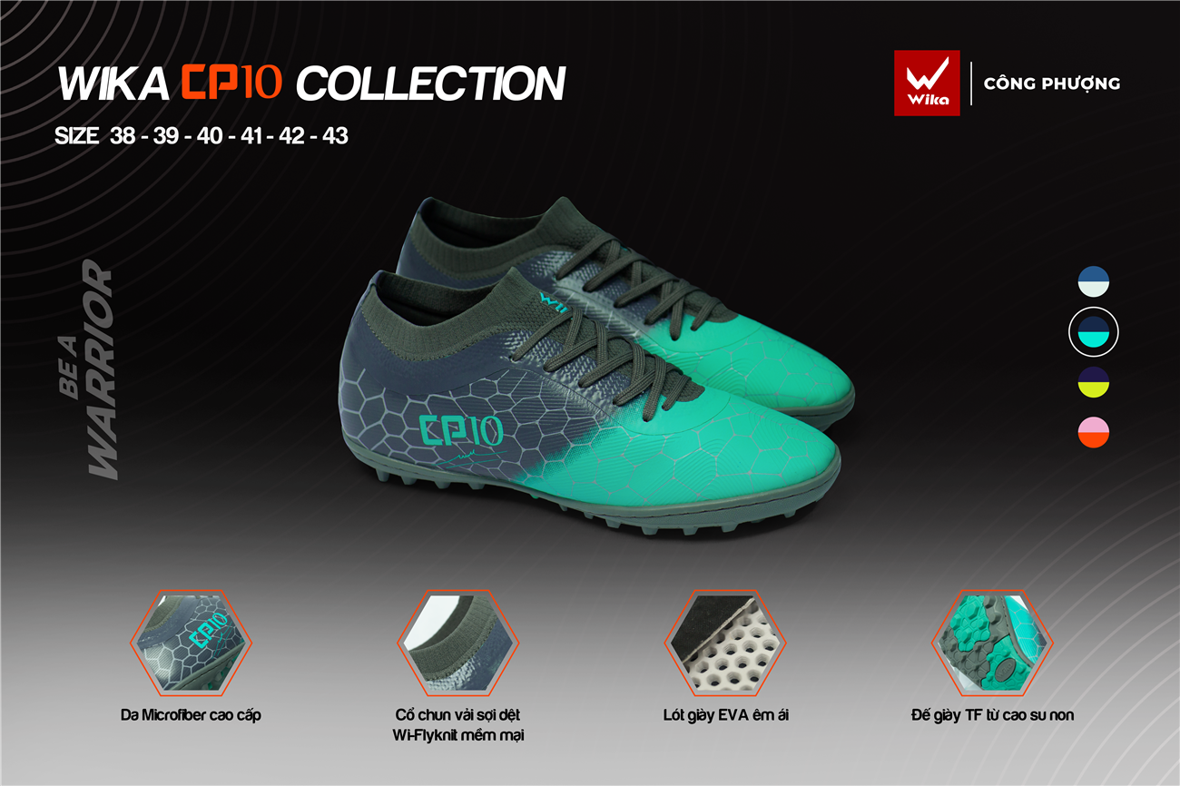 Giày Bóng Đá Wika Công Phượng CP10 Collection - (chất liệu da PU, khâu full đế chắc chắn)