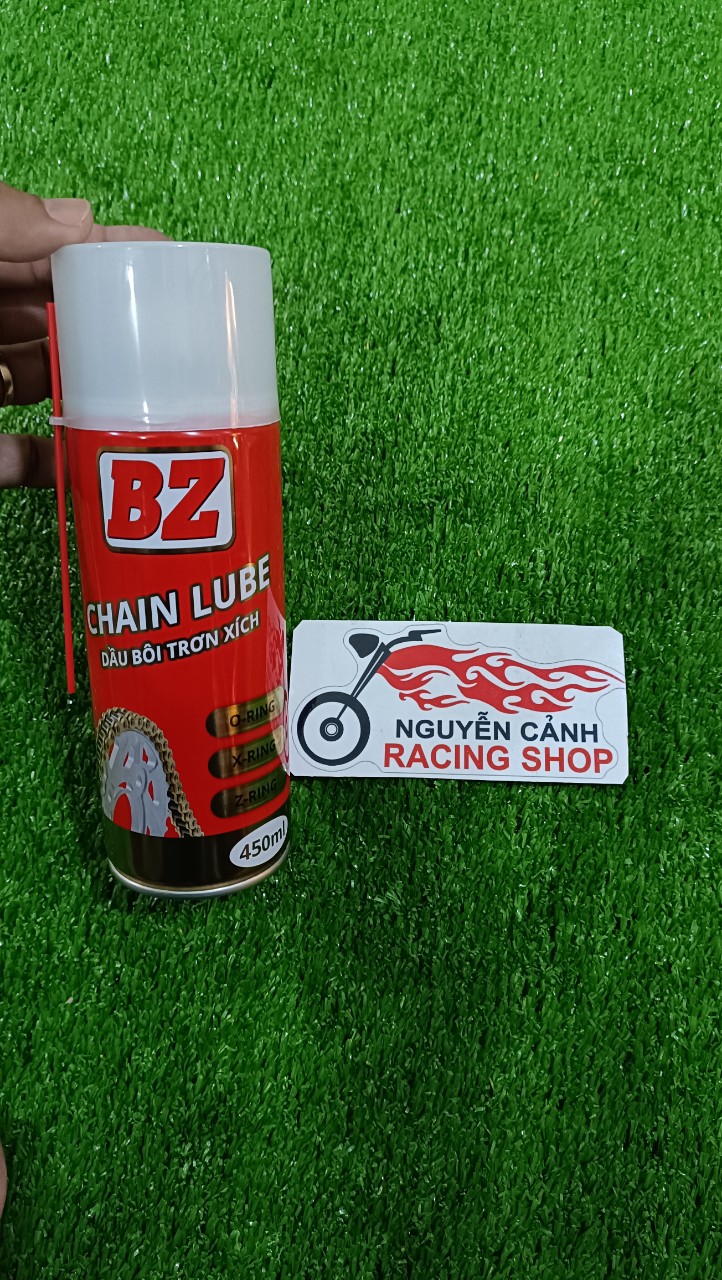 Dầu bôi trơn xích xe máy -xịch sên bz đỏ chain lube 450ml sản phẩm dưỡng sên