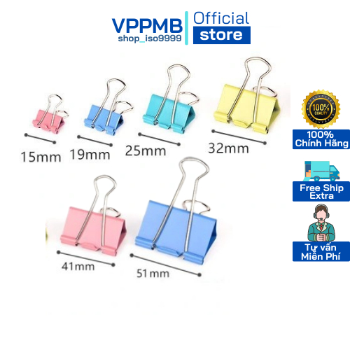 Kẹp màu, kẹp bướm tài liệu 15mm-51mm