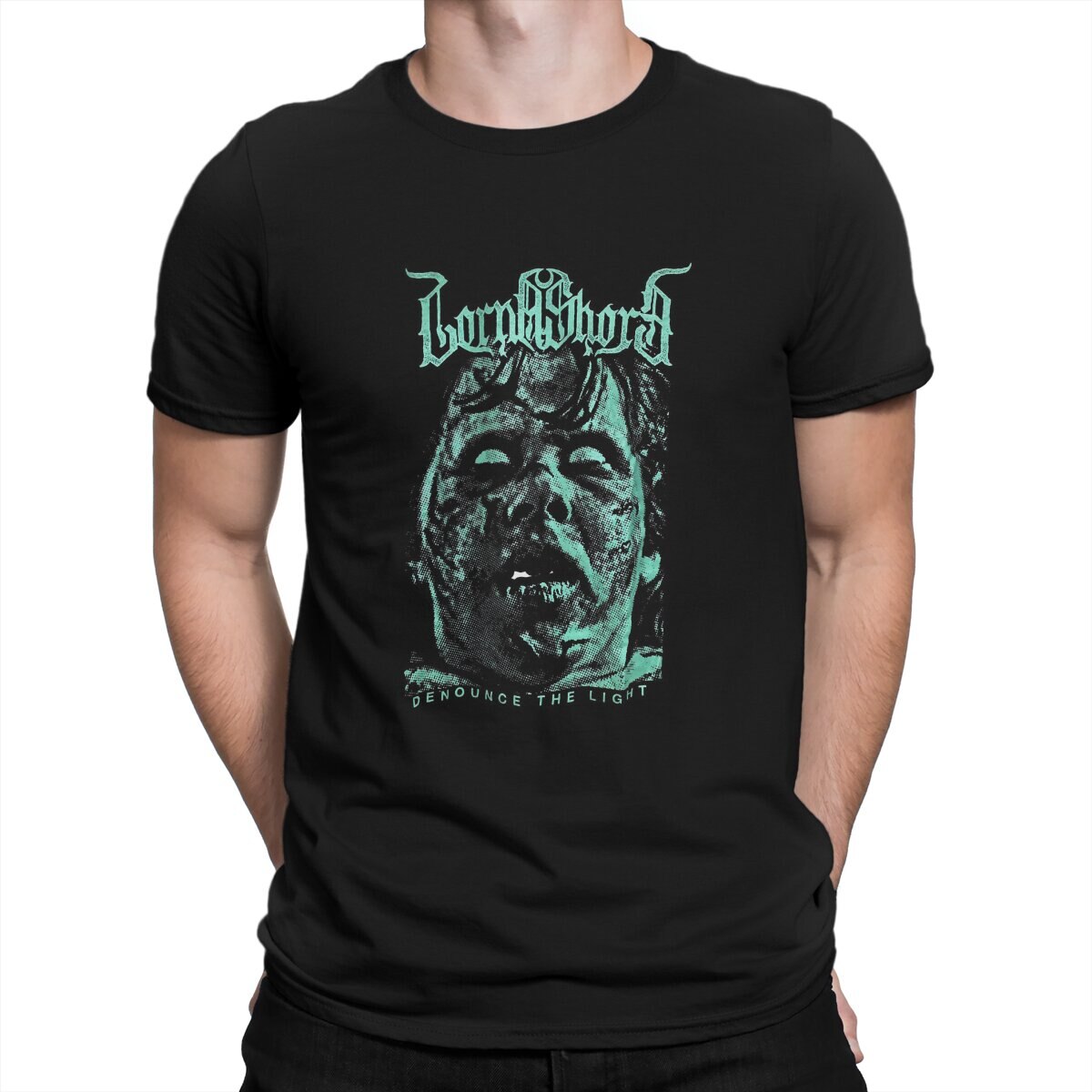 Men T-Shirts Looking At The Sky Awesome 100% Cotton Tees Short Sleeve Lorna Shore T Shirt Crewneck Tops Gift Idea