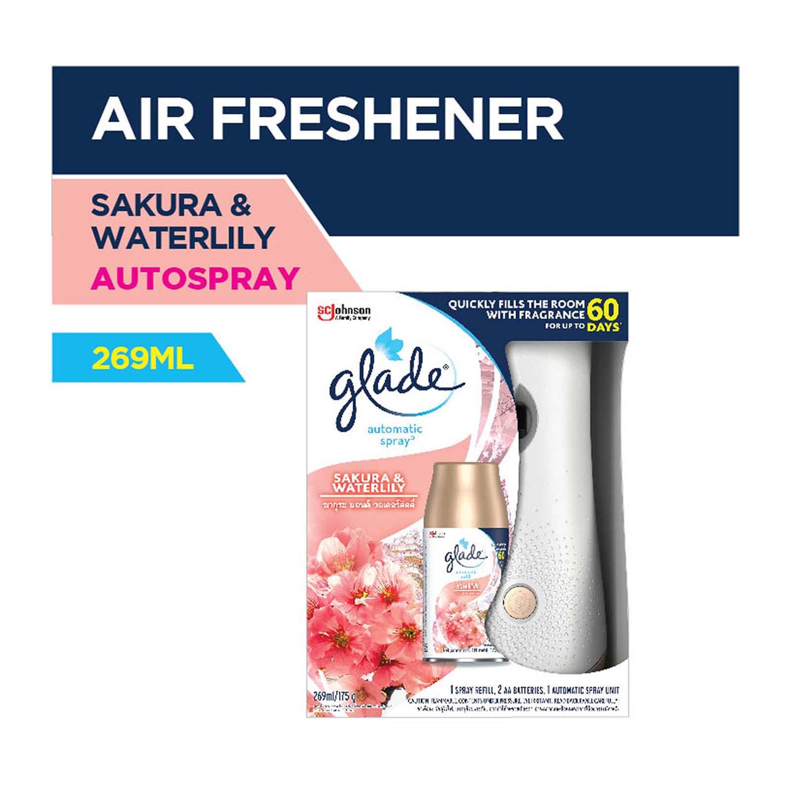 Glade Automatic Spray Starter Kit Sakura &amp; Waterlily Air Freshener ...