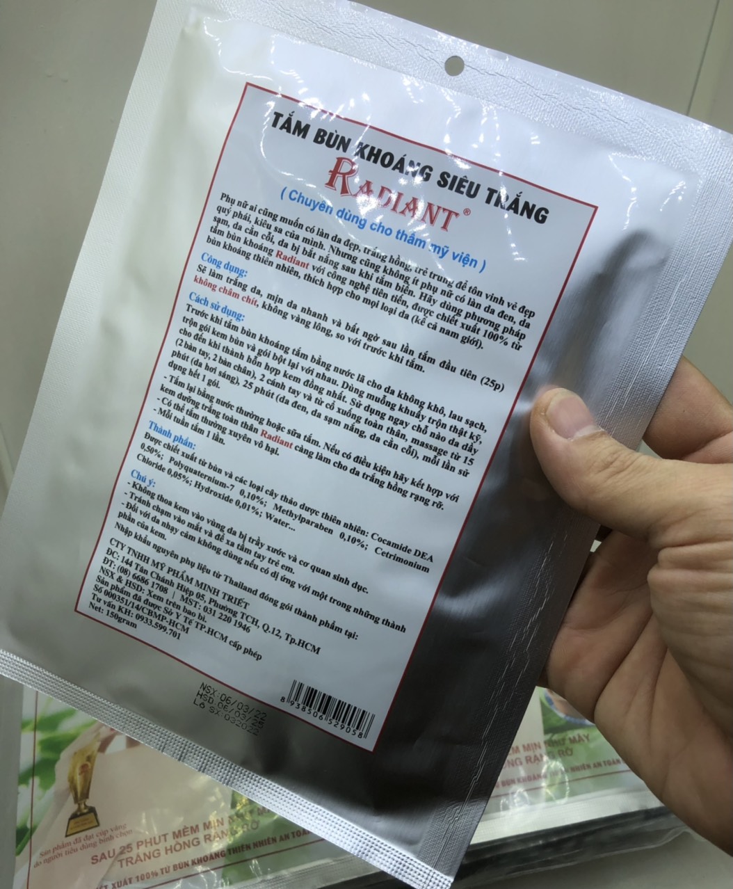 Tắm trắng da ngọc trai và bùn radiant