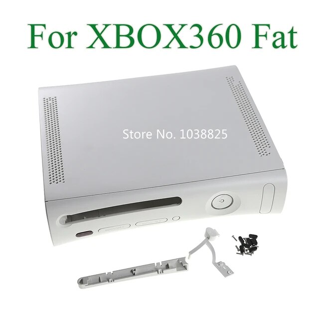 【Free Returns】 Black White Full Set Housing Case with Buttons for Xbox360 Fat Console Protection.