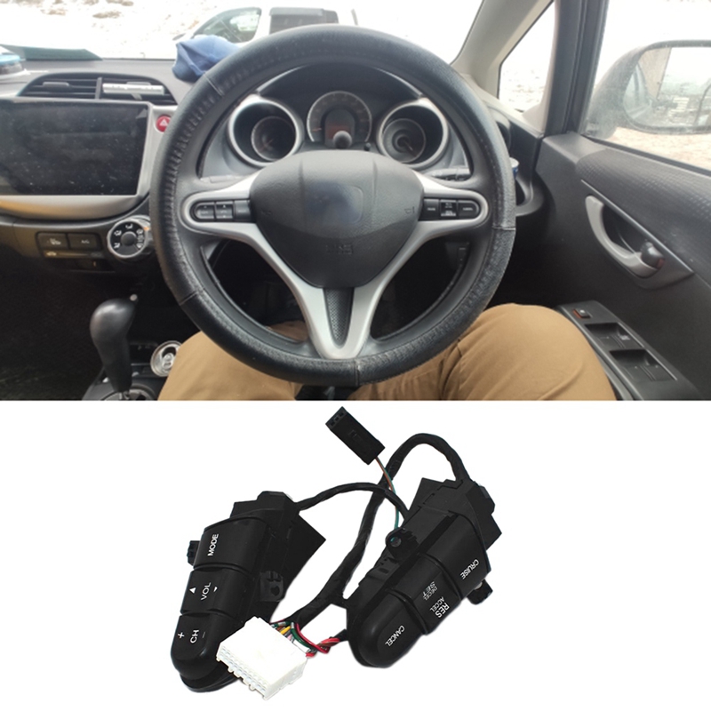 Car Multi-Function Steering Wheel Switch Button Cruise Control Button with Orange Backlight for Honda Civic 2006-2011