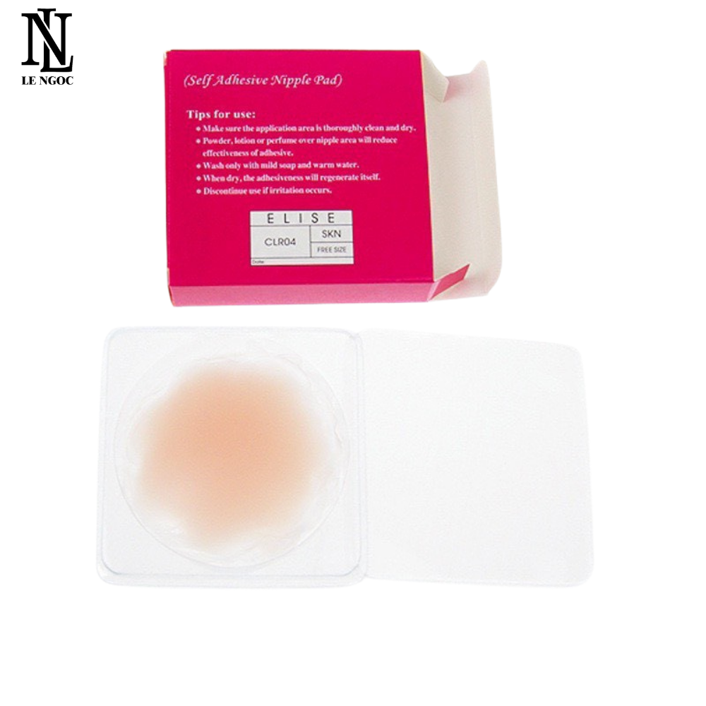 Cặp miếng dán đầu ti, miếng dán ngực silicon hình hoa mai - LN042