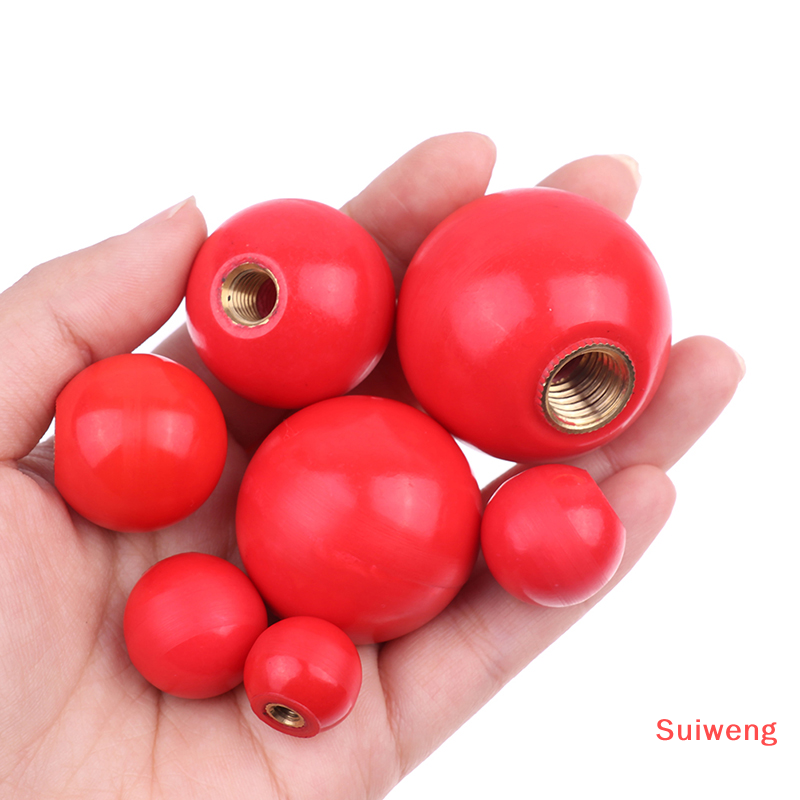 Suiweng nhựa màu đỏ m4/M5/m6/m8/M10/M12 chủ đề hình quả bóng Đầu kẹp nắm vặn đai ốc