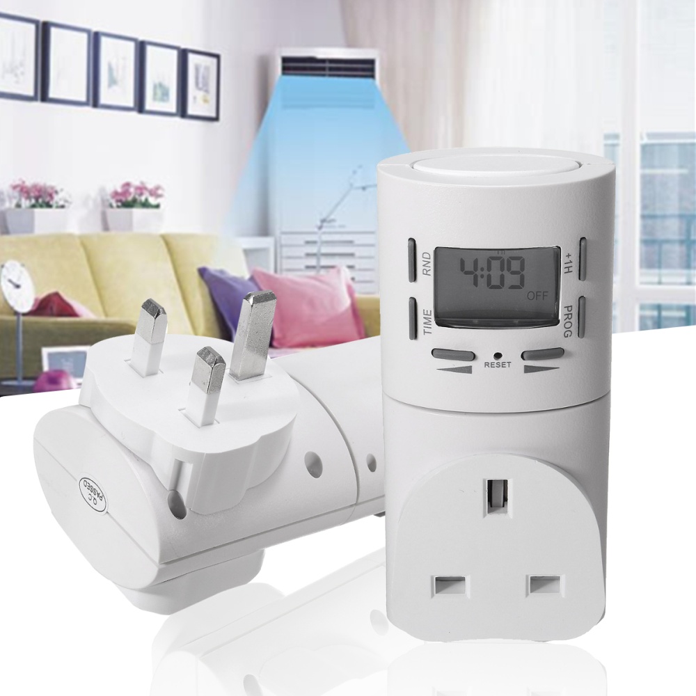 7 Day Digital Motors Electronic LCD Programmable Timer 10A Plug-in ...