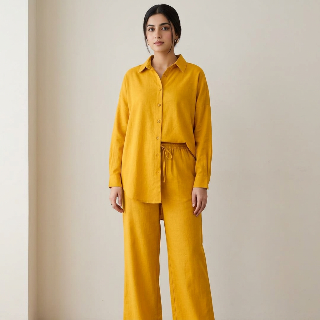 Womens New Design Readymade Soft Butter Fabric Two Piece Dress Set Stylish Wear