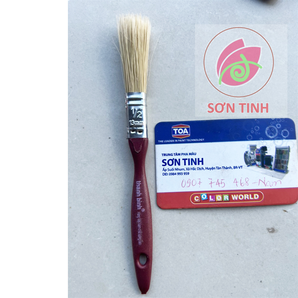 Cọ quét thanh bình sơn dầu và sơn nước cán nhựa nâu lông tổng hợp